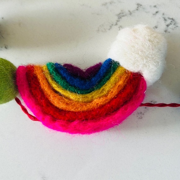 World Market Felt Rainbow And Pom Pom Garland - Picture 4 of 10
